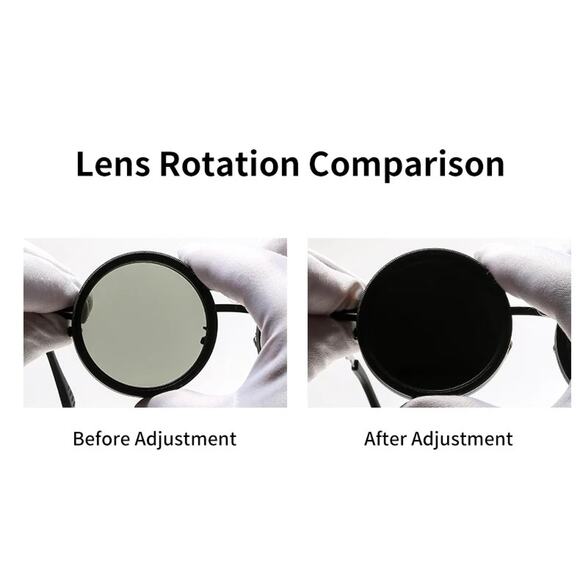 Adjustable Tint Sunglasses, 1-9 Gears Rounded Polarized Glasses with ND Filter - Picture 12 of 14